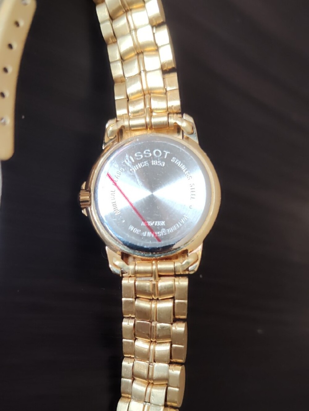 Tissot Gold-Tone Ladies Bracelet Watch with Crystal Markers - Picture 2 of 5